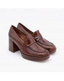 Angel Alarcon Δερμάτινα Loafers Καφέ 23524