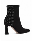 Angel Alarcon Βελούδινα Mποτάκια Μαύρα Με Strass 23603