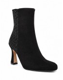 Angel Alarcon Βελούδινα Mποτάκια Μαύρα Με Strass 23603