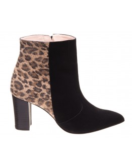 Μποτάκια μαύρα Leopard Anastasia shoes