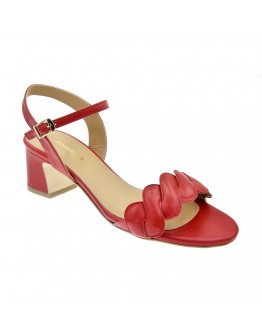 Δερμάτινα πέδιλα κόκκινα Anastasia shoes 34