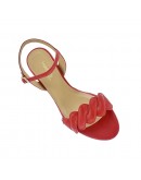 Δερμάτινα πέδιλα κόκκινα Anastasia shoes 34