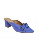 Δερμάτινα πέδιλα mules μπλε Very Peri Anastasia shoes