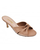 Anastasia Shoes Δερμάτινα Πέδιλα Mule Nude