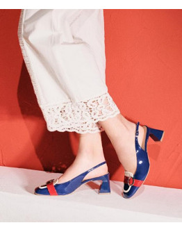 Anastasia Shoes Δερμάτινες Γόβες Μπλε 125