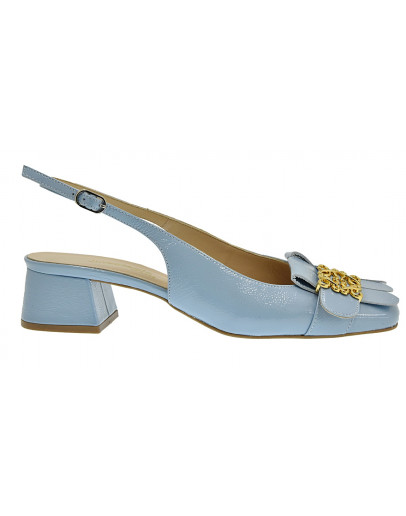 Anastasia Shoes Δερμάτινες Γόβες Σιέλ 625