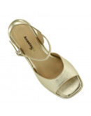Anastasia Shoes Δερμάτινες Πλατφόρμες Πλατινέ 3725