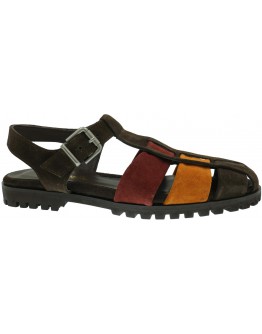 Anastasia shoes Δερμάτινα Πέδιλα Flat Καφέ 3626