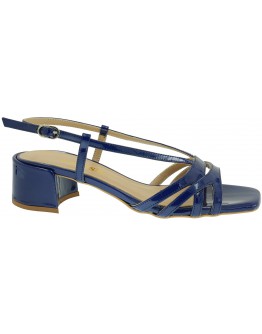 Anastasia Shoes Δερμάτινα Πέδιλα Μπλε 526