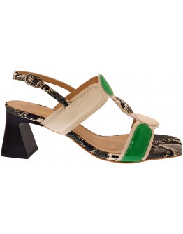 Anastasia shoes Δερμάτινα Πέδιλα  Snake Print 726