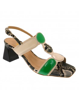 Anastasia shoes Δερμάτινα Πέδιλα  Snake Print 726