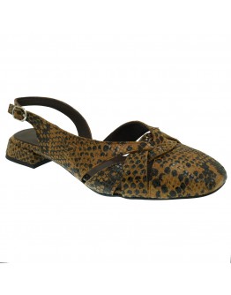 Anastasia Shoes Δερμάτινες Γόβες Flat Snake Print 226