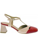 Anastasia shoes Δερμάτινες Γόβες Nude-Red 826