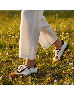 Anastasia Shoes Δερμάτινα Loafers Λευκά-Καφέ 3726