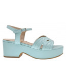 Anastasia Shoes Δερμάτινα Πέδιλα Aqua Marine 44 