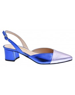Anastasia Shoes Δερμάτινες Γόβες Μπλε - Λιλά 3663