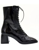 Μποτάκια δερμάτινα μαύρα Anastasia shoes 2223