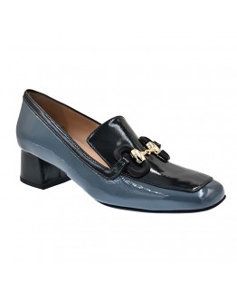 Anastasia Shoes Δερμάτινα Loafers Μπλε - Πράσινα 3823