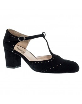 Anastasia Shoes Δερμάτινες Γόβες Μαύρες 3684