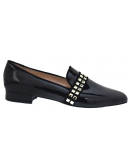 Anastasia Shoes Loafers Δερμάτινα Λουστρίνι Μαύρα 3710