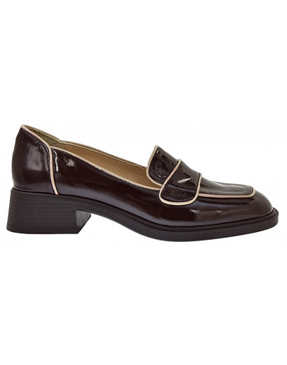 Anastasia Shoes Δερμάτινα Loafers Μπορντό 2724