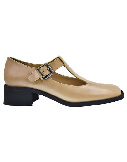 Anastasia Shoes Δερμάτινα Loafers Camel 1624