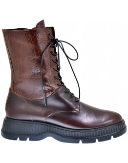 Anastasia Shoes Δερμάτινα Μποτάκια Καφέ 3525