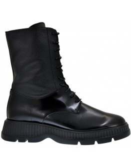 Anastasia Shoes Δερμάτινα Μποτάκια Μαύρα 3525