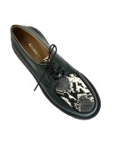 Anastasia Shoes Δερμάτινα Loafers Πράσινα - Snake Print 525