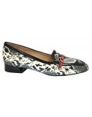Anastasia Shoes Δερμάτινα Loafers Snake Print 1425