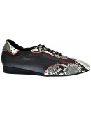 Anastasia Shoes Δερμάτινα Loafers Μαύρα - Snake-Print 3825