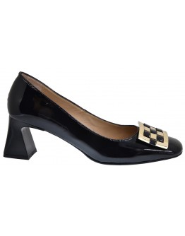 Anastasia Shoes Δερμάτινες Γόβες Μαύρες 5125