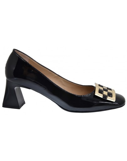 Anastasia Shoes Δερμάτινες Γόβες Μαύρες 5125