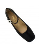 Anastasia Shoes Δερμάτινες Γόβες Μαύρες Με Strass 125