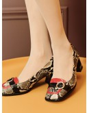Anastasia Shoes Δερμάτινες Γόβες Snake Print 1525