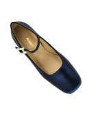 Anastasia Shoes Δερμάτινες Γόβες Μπλε Με Strass 125