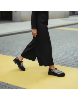 Anastasia Shoes Δερμάτινα Loafers Μαύρα 325