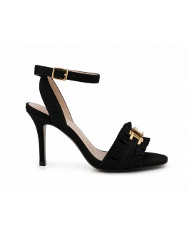 Anastasia Shoes Δερμάτινα Πέδιλα Μαύρα 114