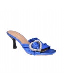 Δερμάτινα πέδιλα μπλε μεταλλικό Anastasia shoes