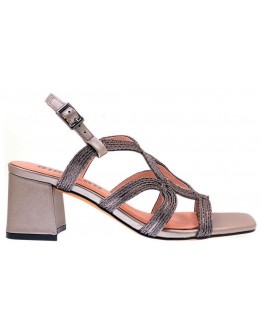 BiBiLou Δερμάτινα Πέδιλα Dark Silver 876Z94HG