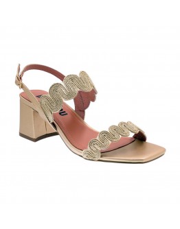 BiBiLou Δερμάτινα Πέδιλα Χρυσά 874Z94HG