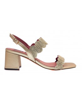 BiBiLou Δερμάτινα Πέδιλα Χρυσά 874Z94HG