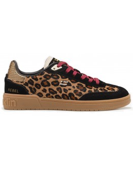 D Franklin Δερμάτινα Sneakers Leopard - Μαύρα 387009