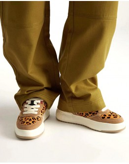 D Franklin Δερμάτινα Sneakers Leopard - Μπεζ 29803