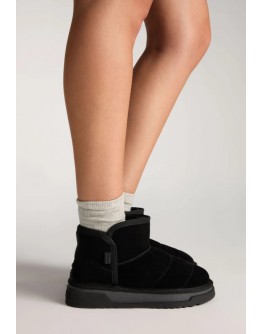 D Franklin Δερμάτινα Μποτάκια Μαύρα 408003