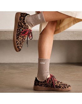 D.Franklin Δερμάτινα Sneakers Leopard Brown 387020