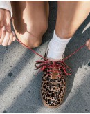 D.Franklin Δερμάτινα Sneakers Leopard Brown 387020