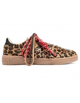 D.Franklin Δερμάτινα Sneakers Leopard Brown 387020