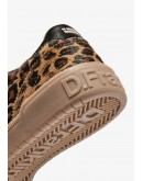 D.Franklin Δερμάτινα Sneakers Leopard Brown 387020