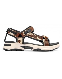 D.Franklin Δερμάτινα Sneakers Καφέ Animal Print 406008